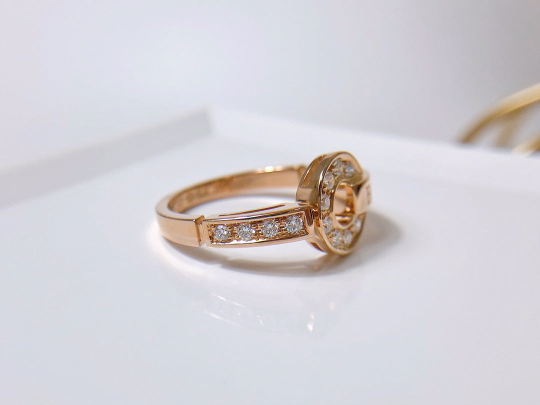 Bvlgari Dream Ring Cubic Zirconia Pink Gold