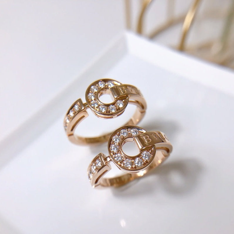 Bvlgari Dream Ring Cubic Zirconia Pink Gold