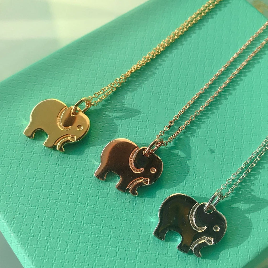 Tiffany Elephant Pendant Necklace