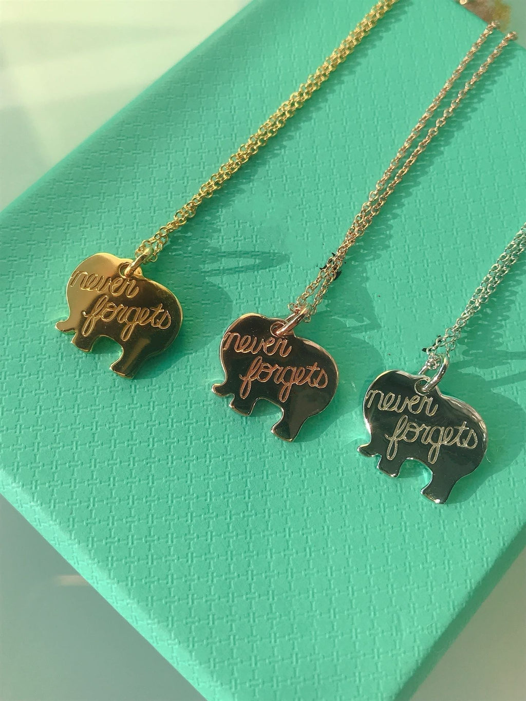 Tiffany Elephant Pendant Necklace