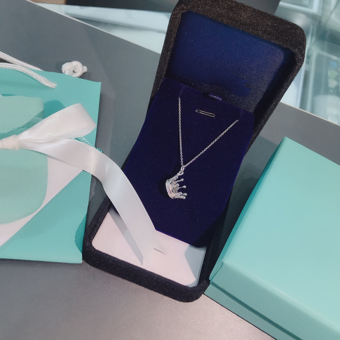Tiffany Crown Pendant Necklace