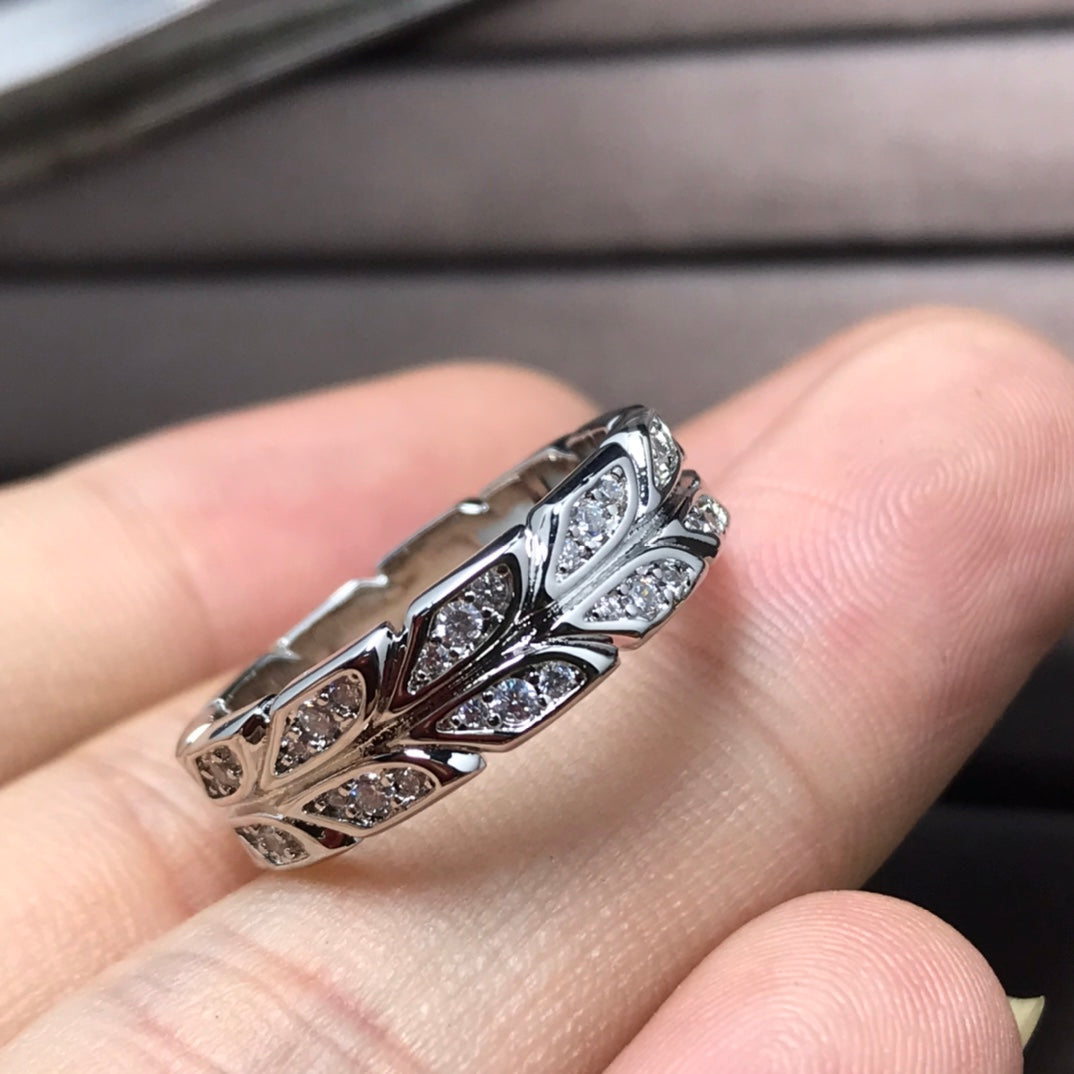 Tiffany Olive Leaf Ring Cubic Zirconia