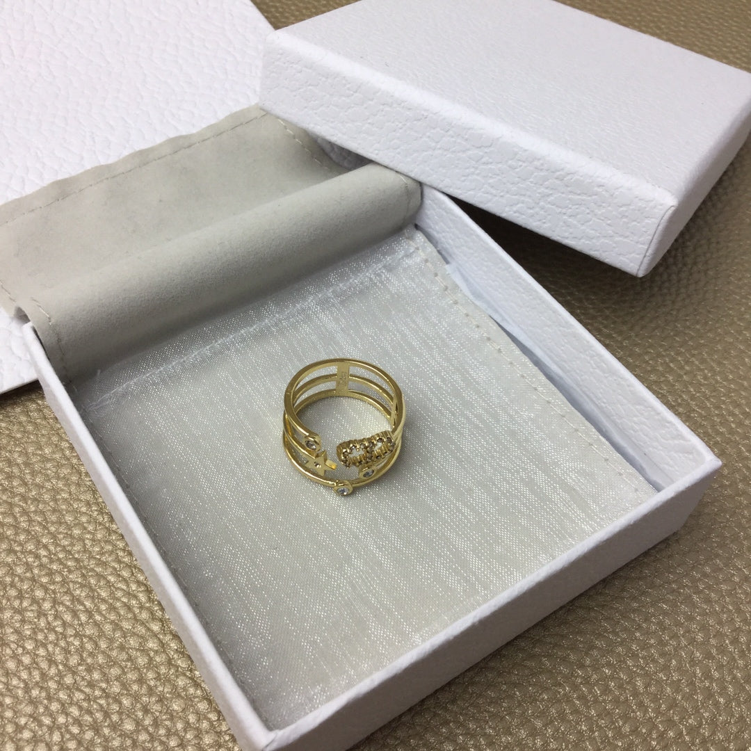 Dior CD Shiny D Ring Gold