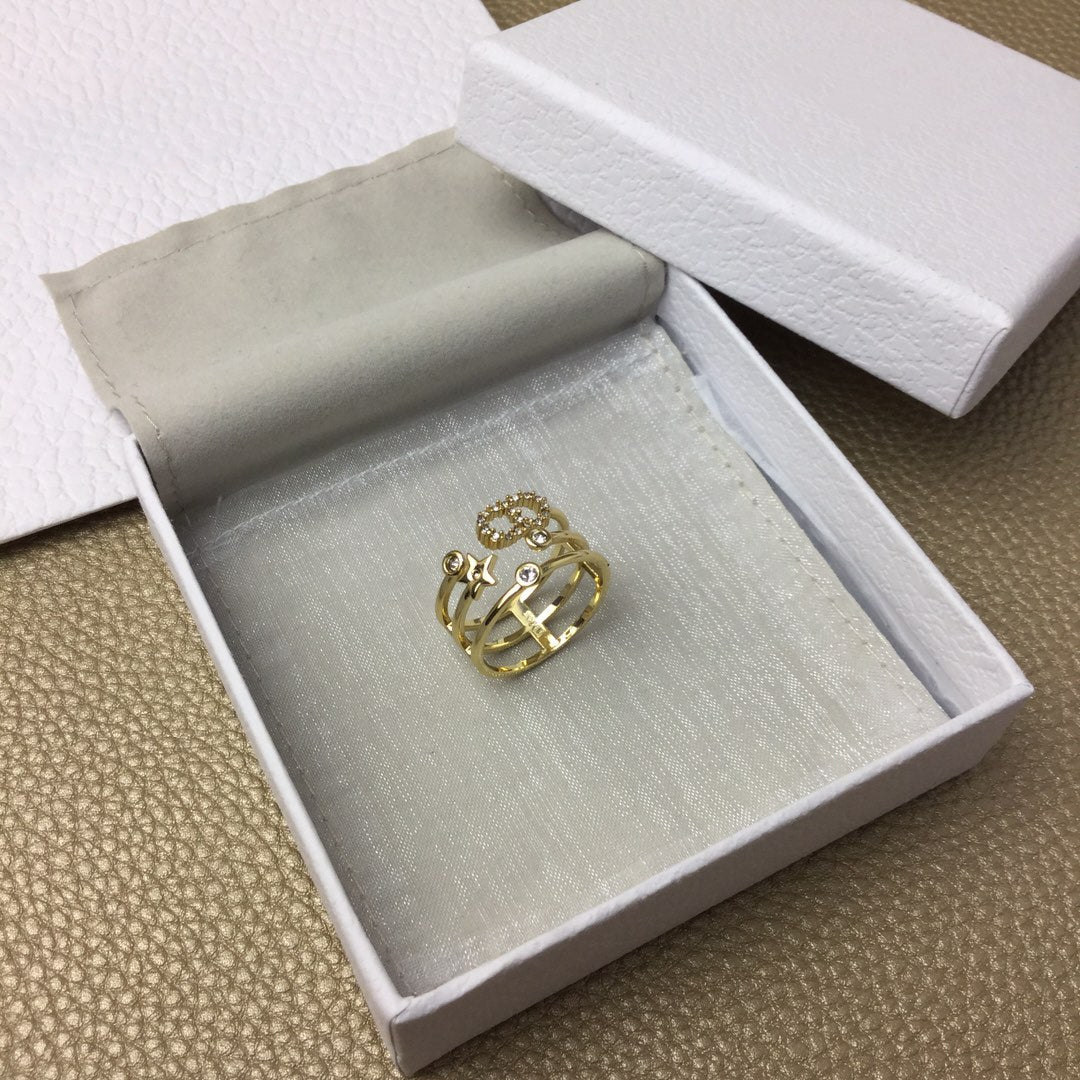 Dior CD Shiny D Ring Gold