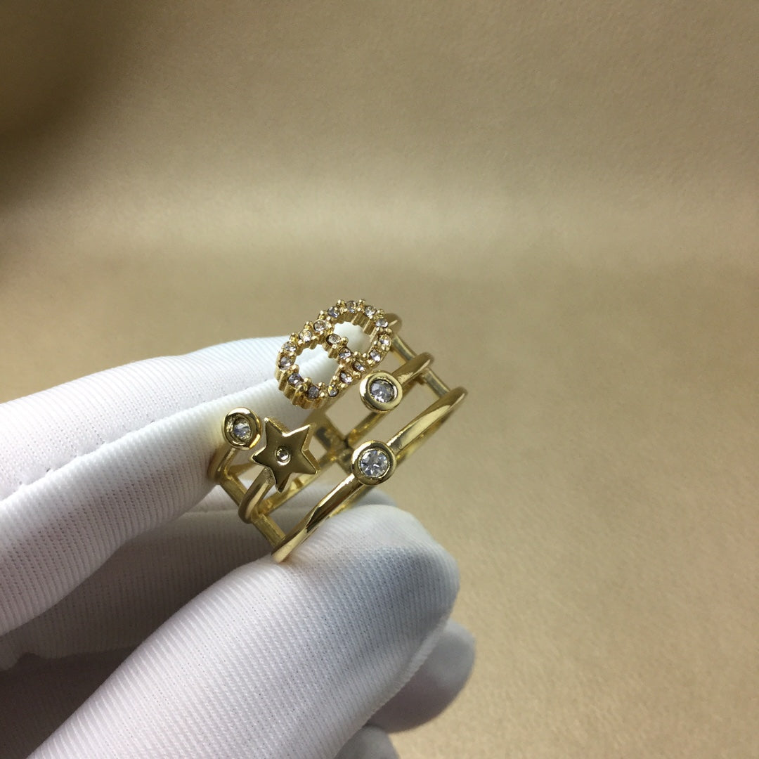 Dior CD Shiny D Ring Gold