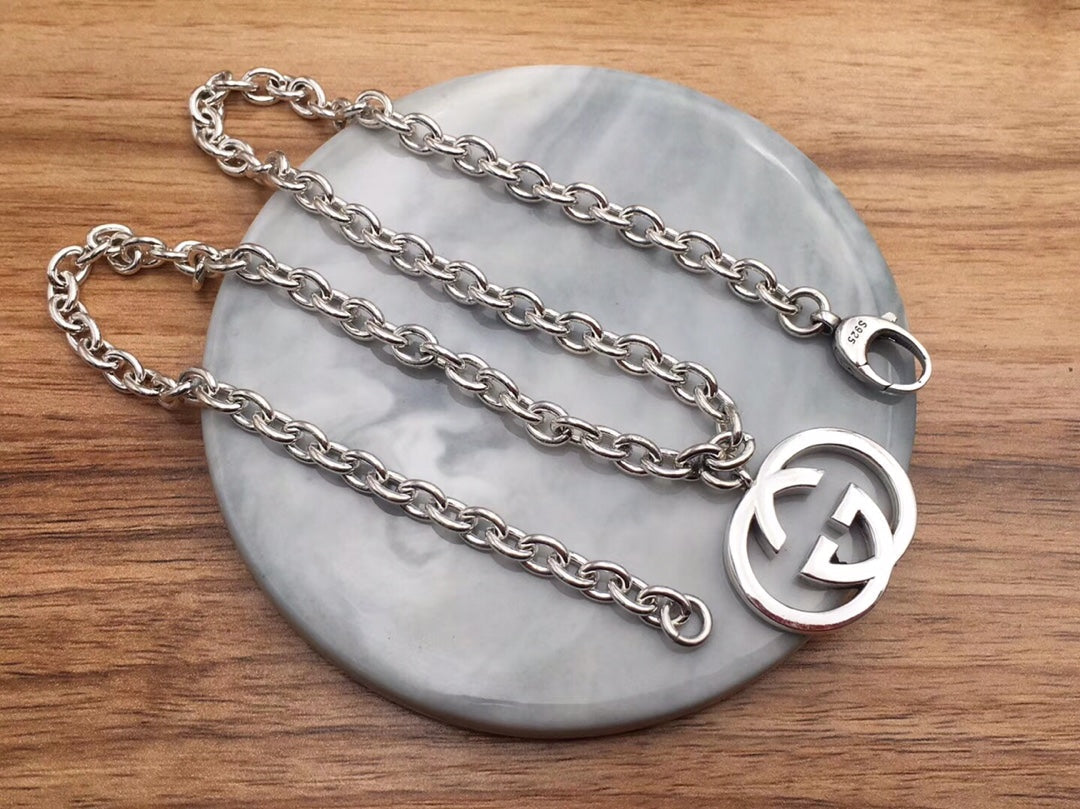 Gucci GG Pendant Silver Necklace