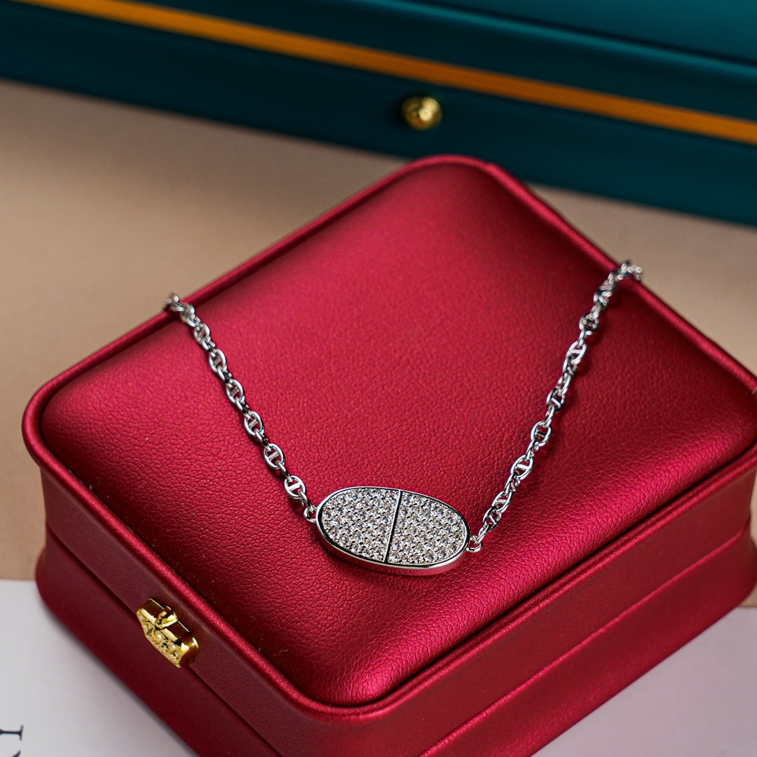 Hermes Chaine Verso Cubic Zirconia Bracelet