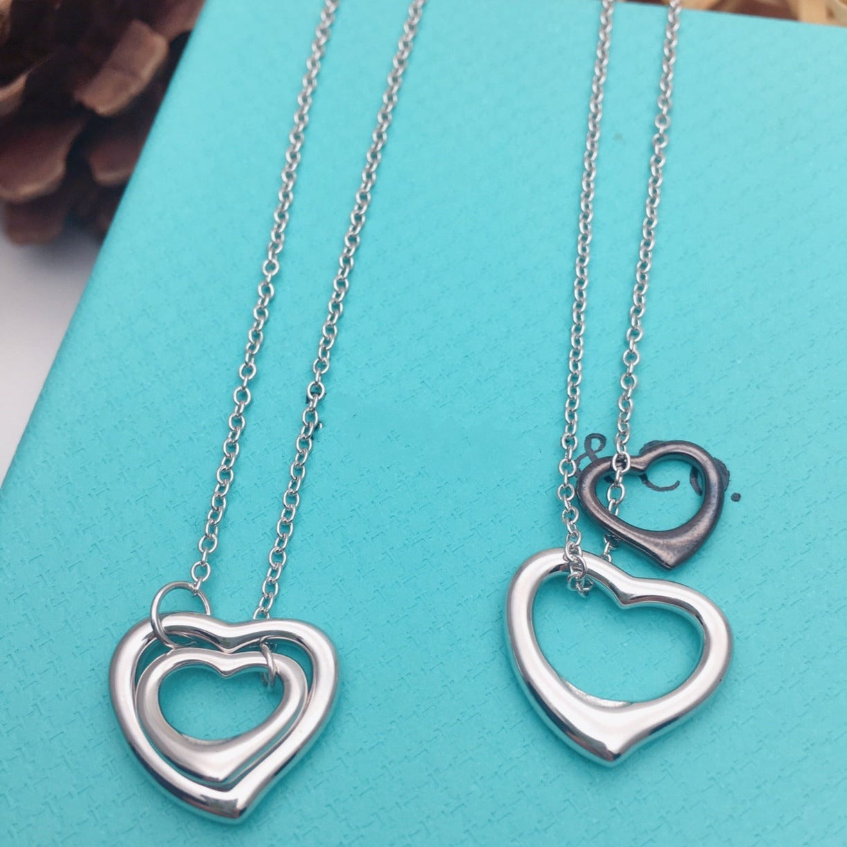 Tiffany Open Heart Silver Necklace