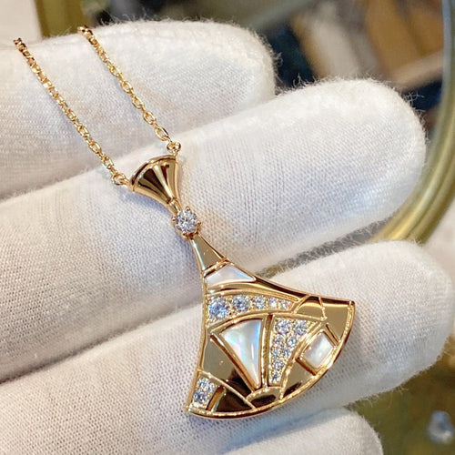Bvlgari Dream MOP Cubic Zirconia Gold Necklace