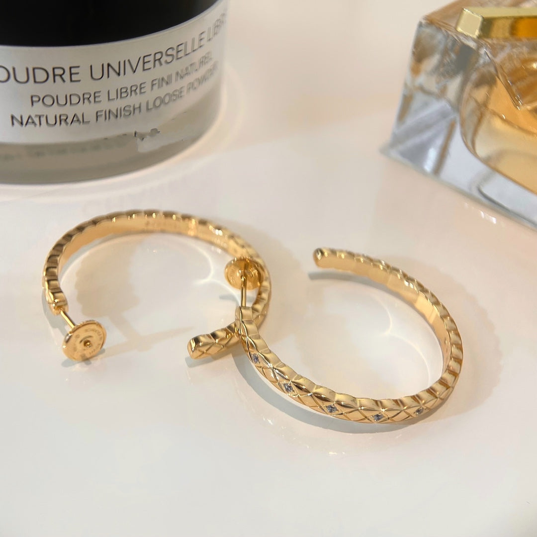 Chanel Crush Cubic Zirconia Hoop Earrings