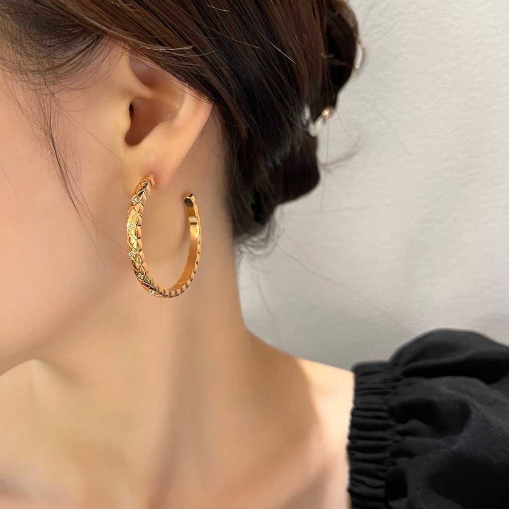 Chanel Crush Cubic Zirconia Hoop Earrings