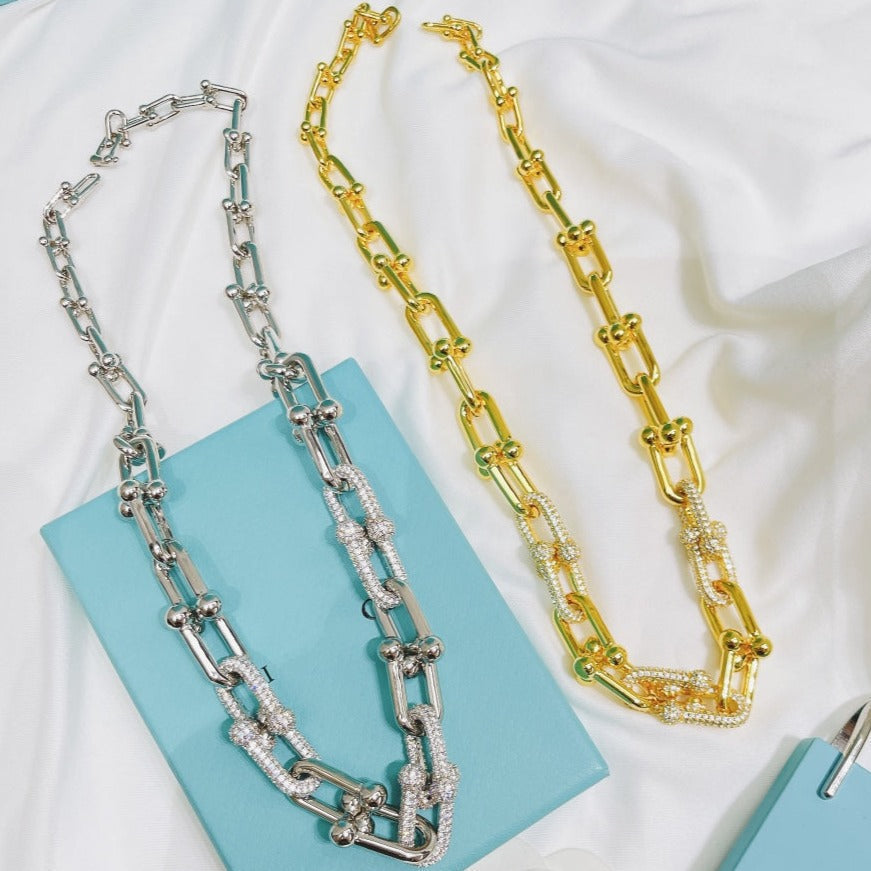 Tiffany Hardwear Necklace Cubic Zirconia Paved