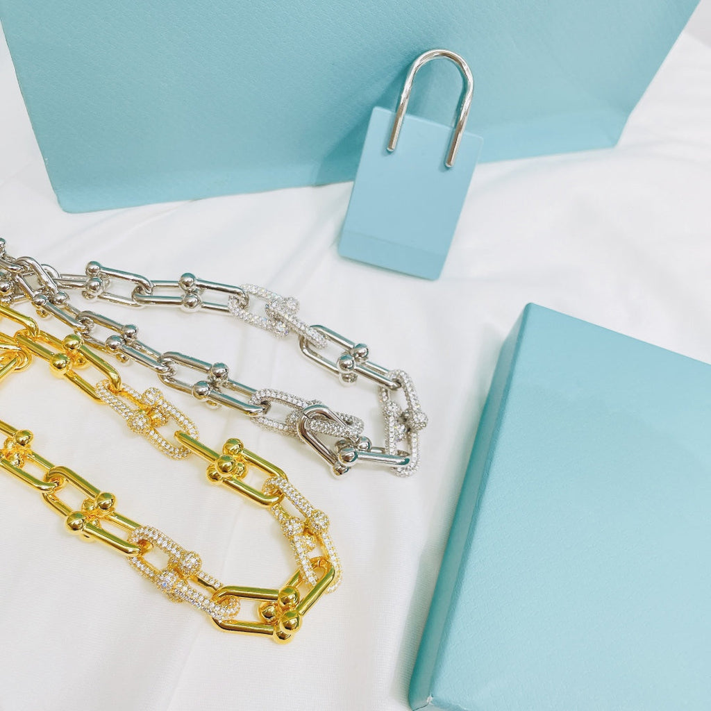 Tiffany Hardwear Necklace Cubic Zirconia Paved