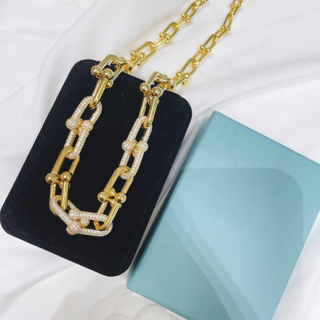 Tiffany Hardwear Necklace Cubic Zirconia Paved