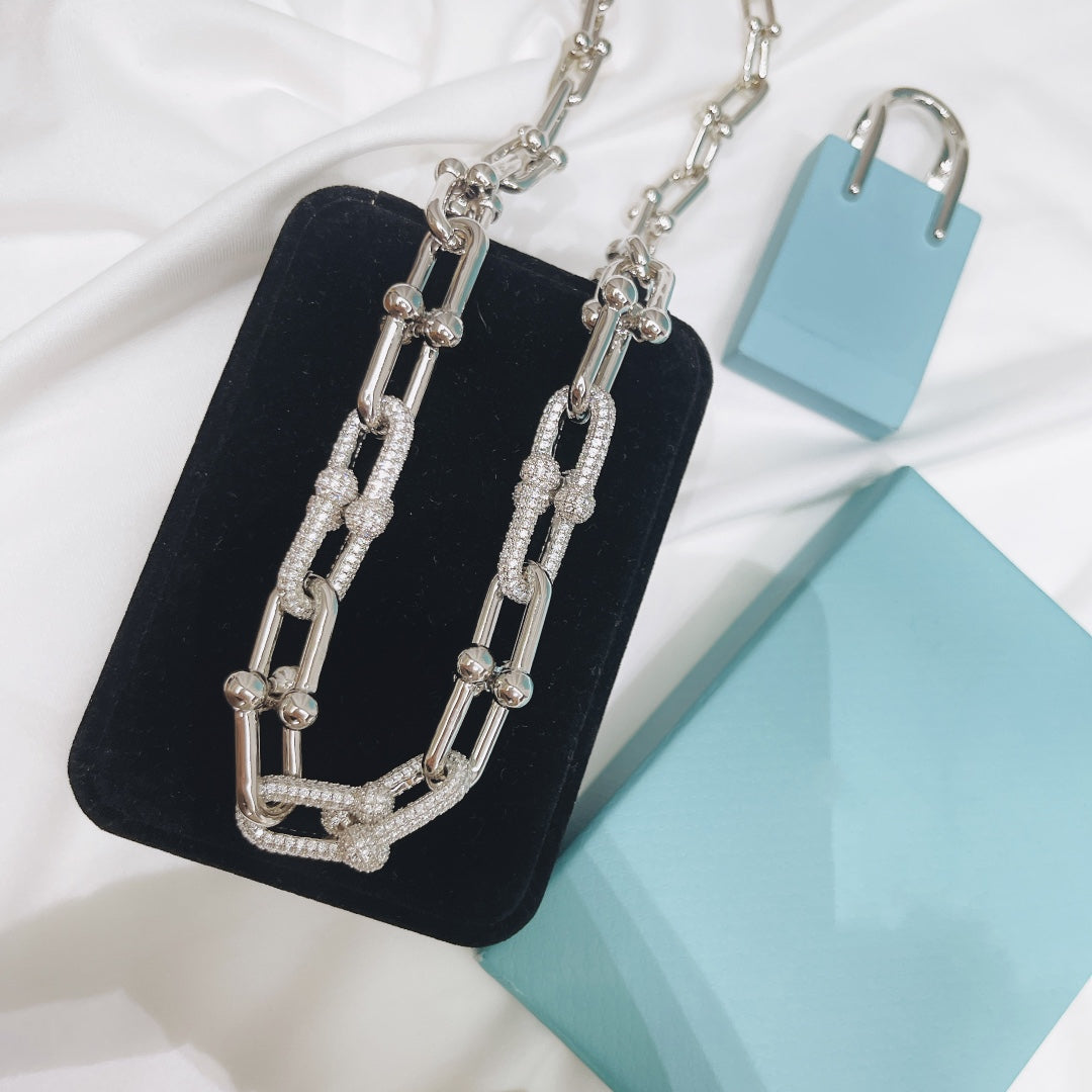 Tiffany Hardwear Necklace Cubic Zirconia Paved