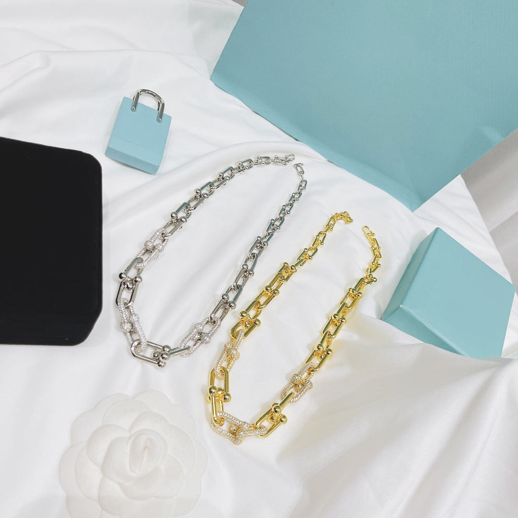 Tiffany Hardwear Necklace Cubic Zirconia Paved