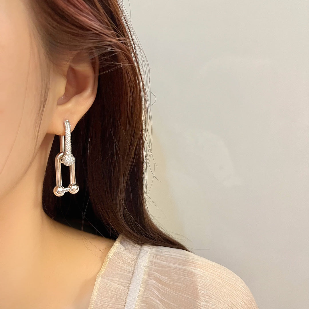 Tiffany Hardwear Drop Cubic Zirconia Earrings