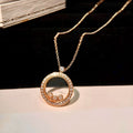 Chopard Happy Heart Cubic Zirconia Pink Gold Necklace