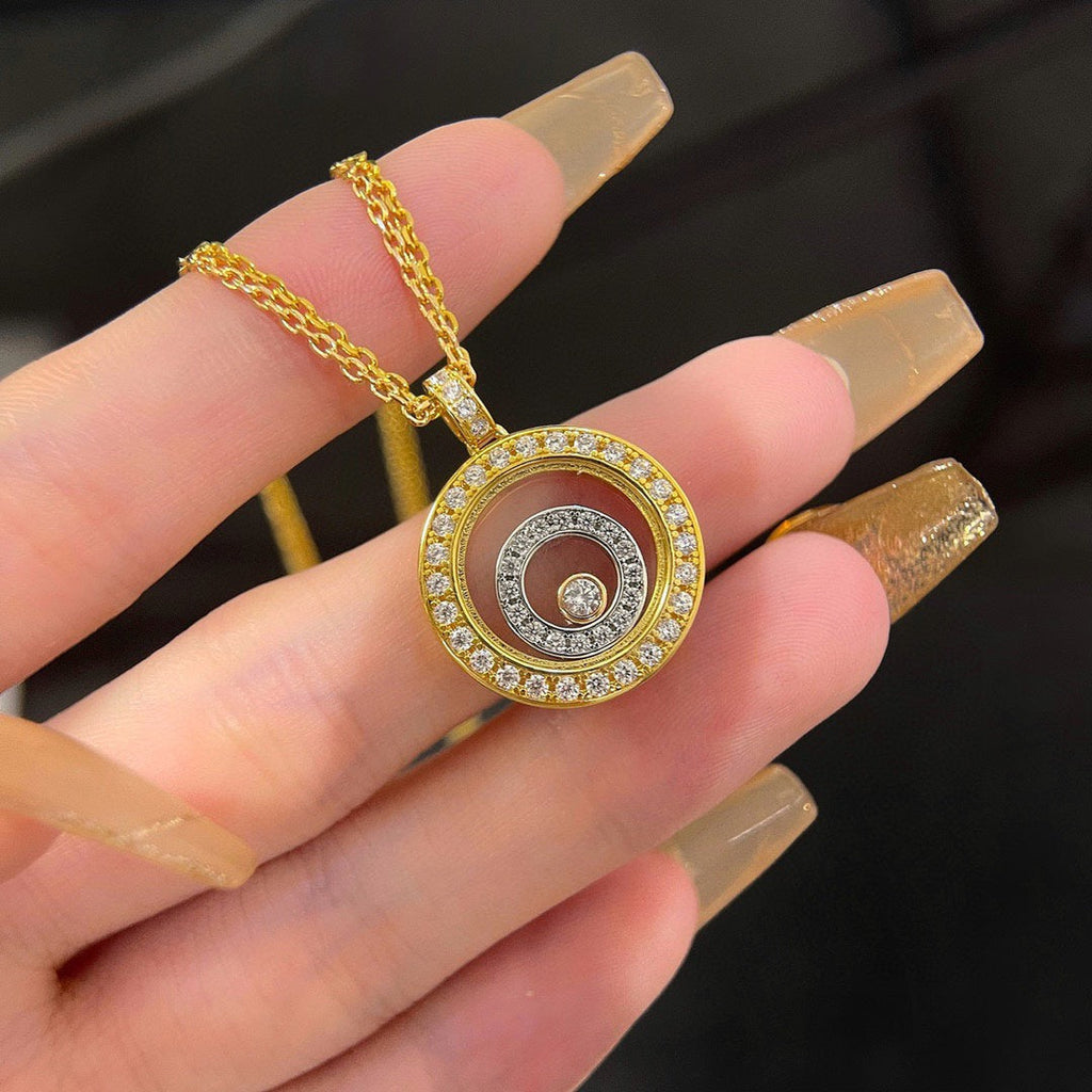 Chopard Happy Heart Cubic Zirconia Gold Necklace