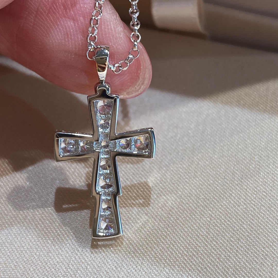 Bvlgari Croce Pendant Cubic Zirconia Necklace