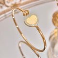Chopard Happy Heart Bracelet Pink Gold Tiger Eye Cubic Zirconia