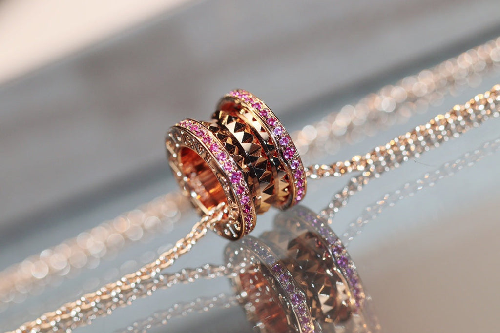 Bvlgari Zero 1 Rock Pink Gold Pink Cubic Zirconia Necklace