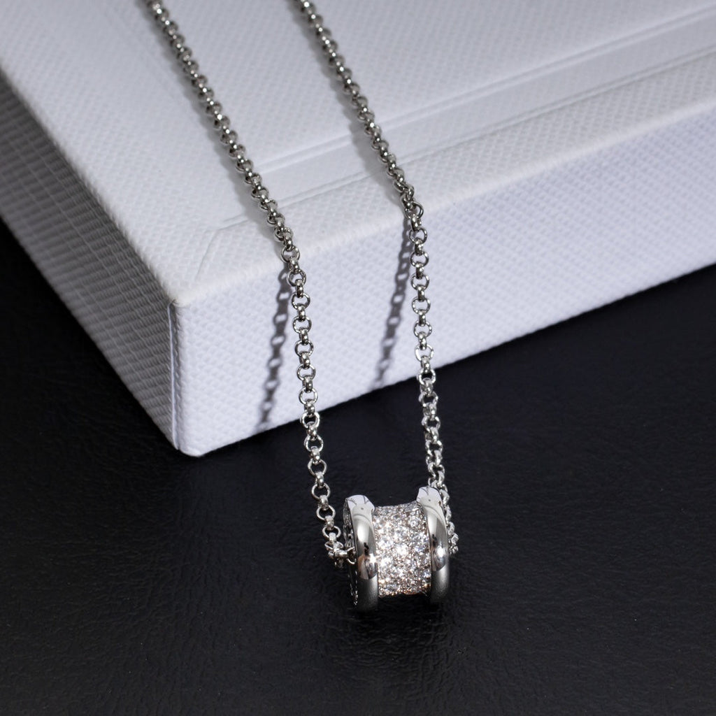 Bvlgari Zero 1 Silver Cubic Zirconia Necklace