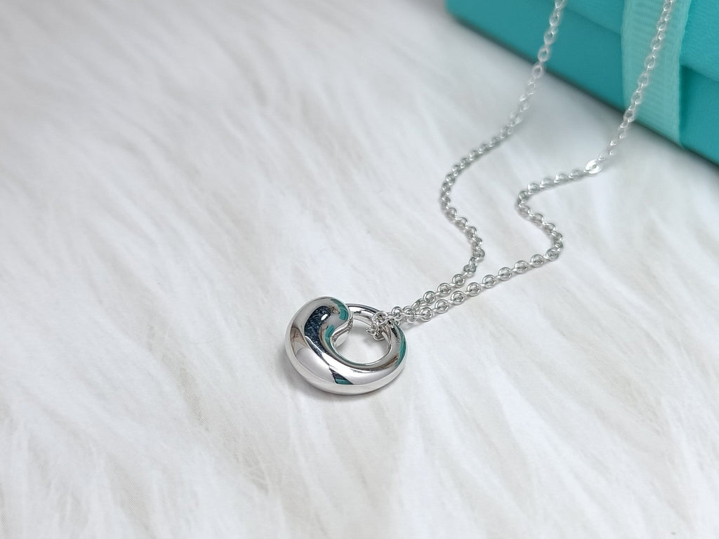 Tiffany Snail Pendant Silver Necklace
