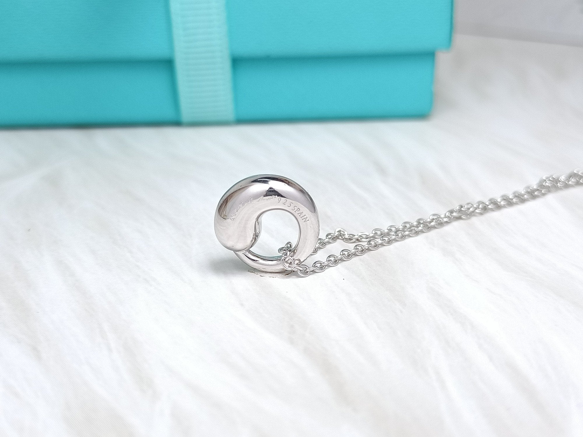 Tiffany Snail Pendant Silver Necklace