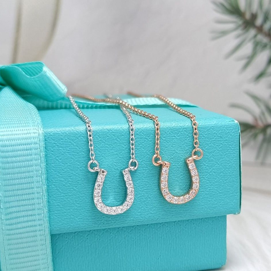 Tiffany U Cubic Zirconia Pendant Necklace