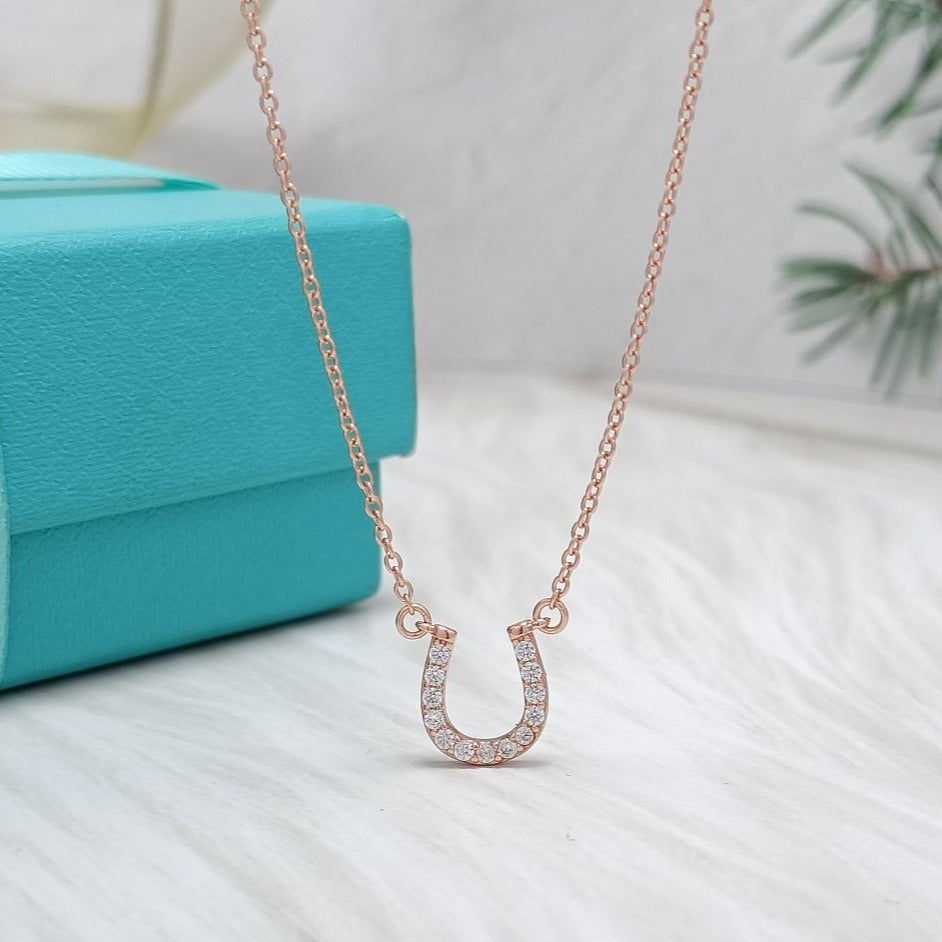 Tiffany U Cubic Zirconia Pendant Necklace