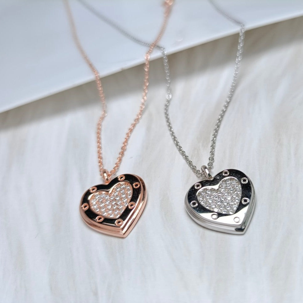 Tiffany Heart Cubic Zirconia Pendant Necklace