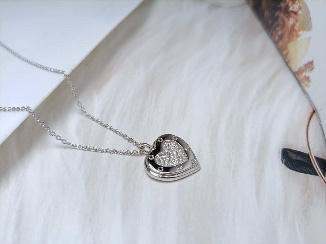 Tiffany Heart Cubic Zirconia Pendant Necklace