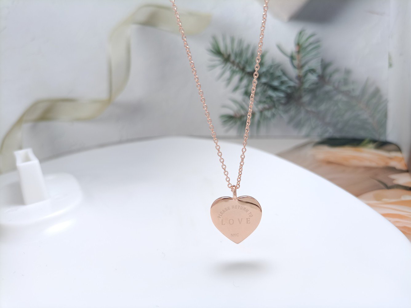 Tiffany Heart Cubic Zirconia Pendant Necklace