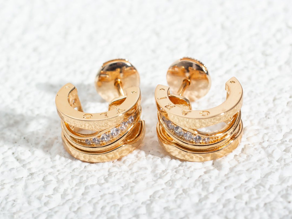 Bvlgari Zero 1 Pink Gold Cubic Zirconia Earrings
