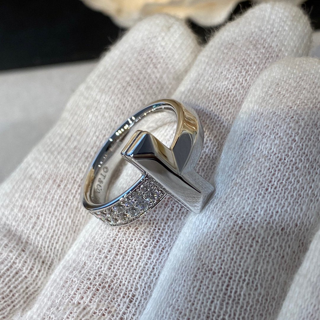 Tiffany T Wire Medium Cubic Zirconia Ring