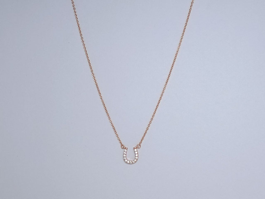 Tiffany U Pendant Cubic Zirconia Necklace