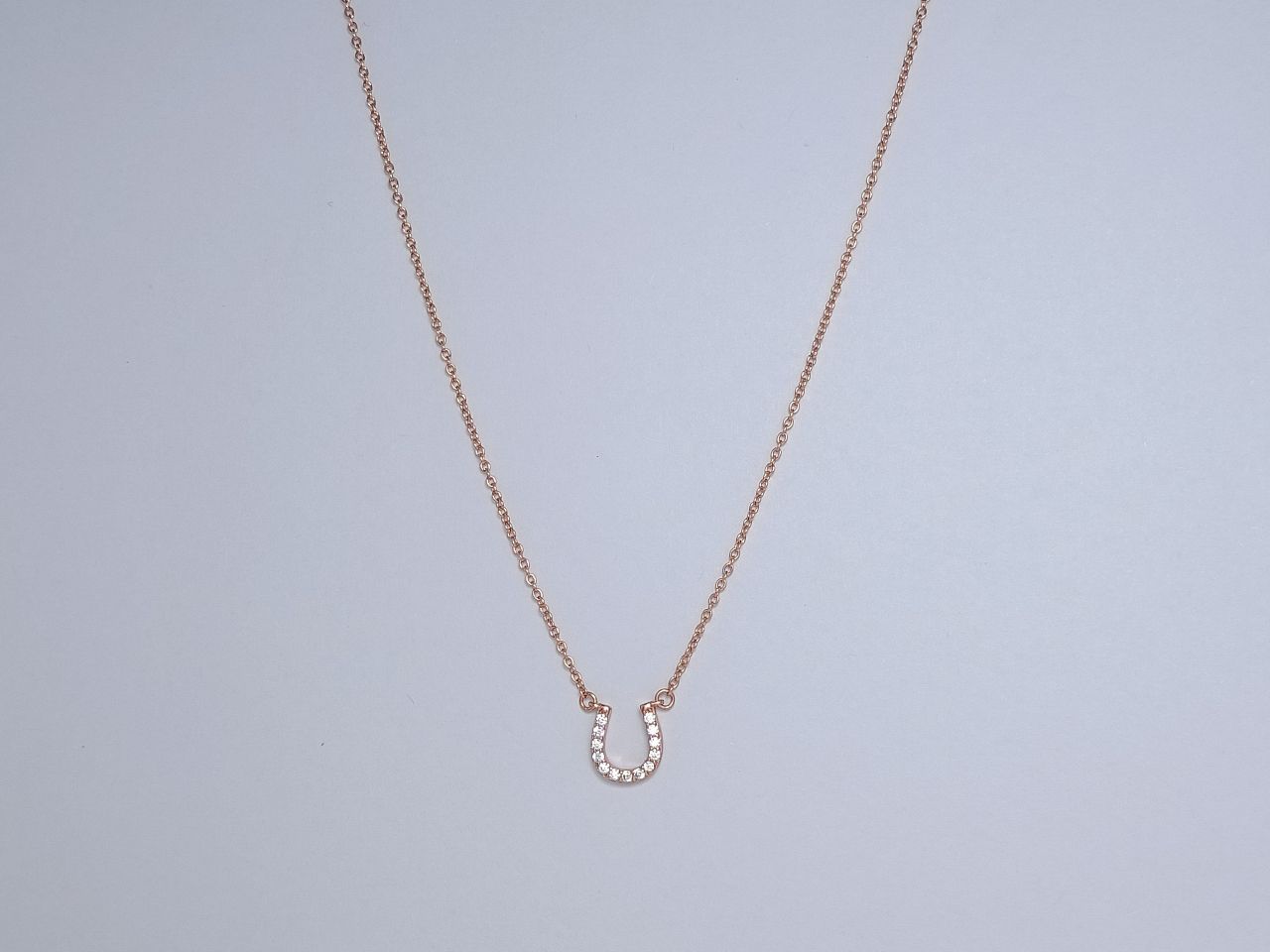 Tiffany U Pendant Cubic Zirconia Necklace