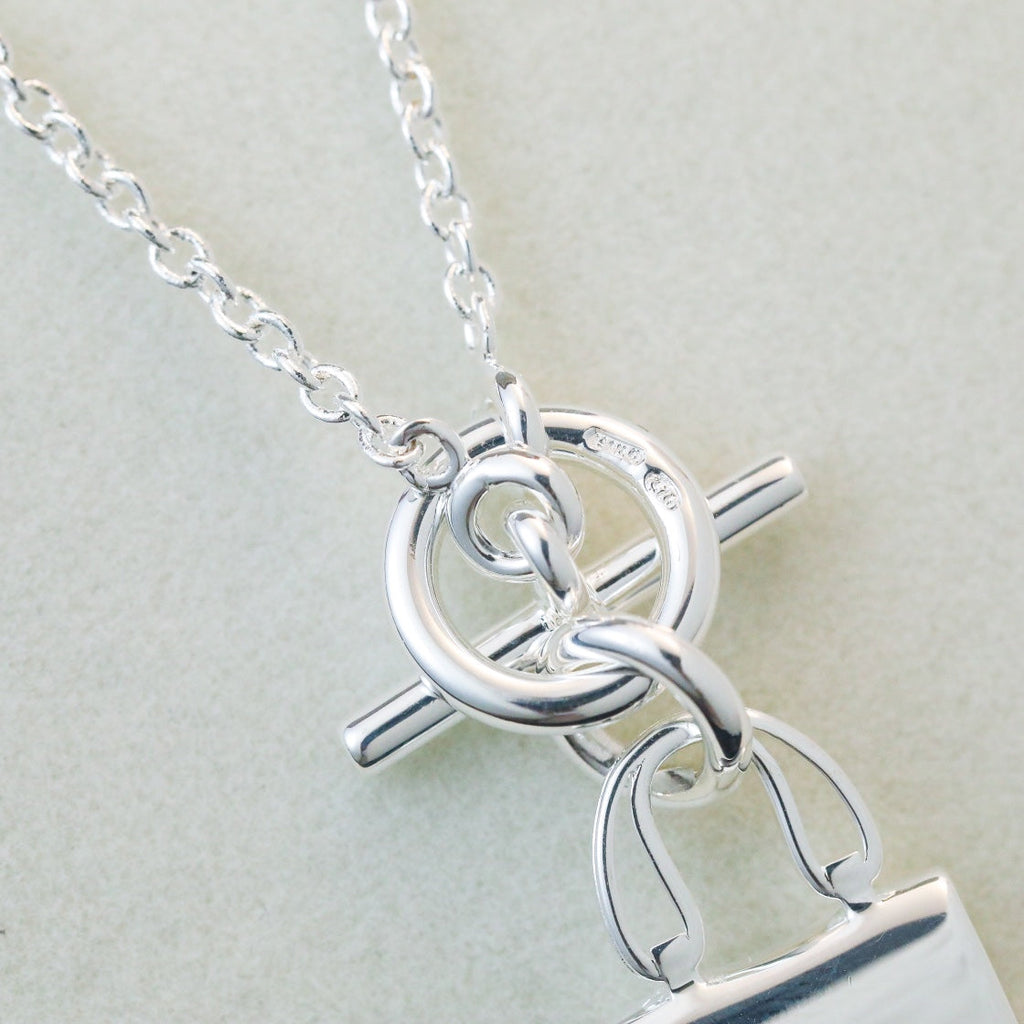 Hermes Pop H Pendant Silver Necklace