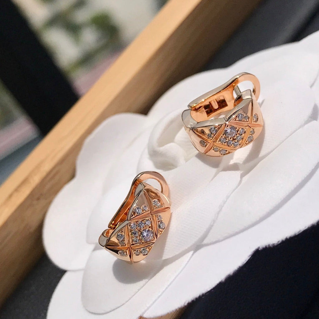 Chanel Crush Cubic Zirconia Pink Gold Earrings