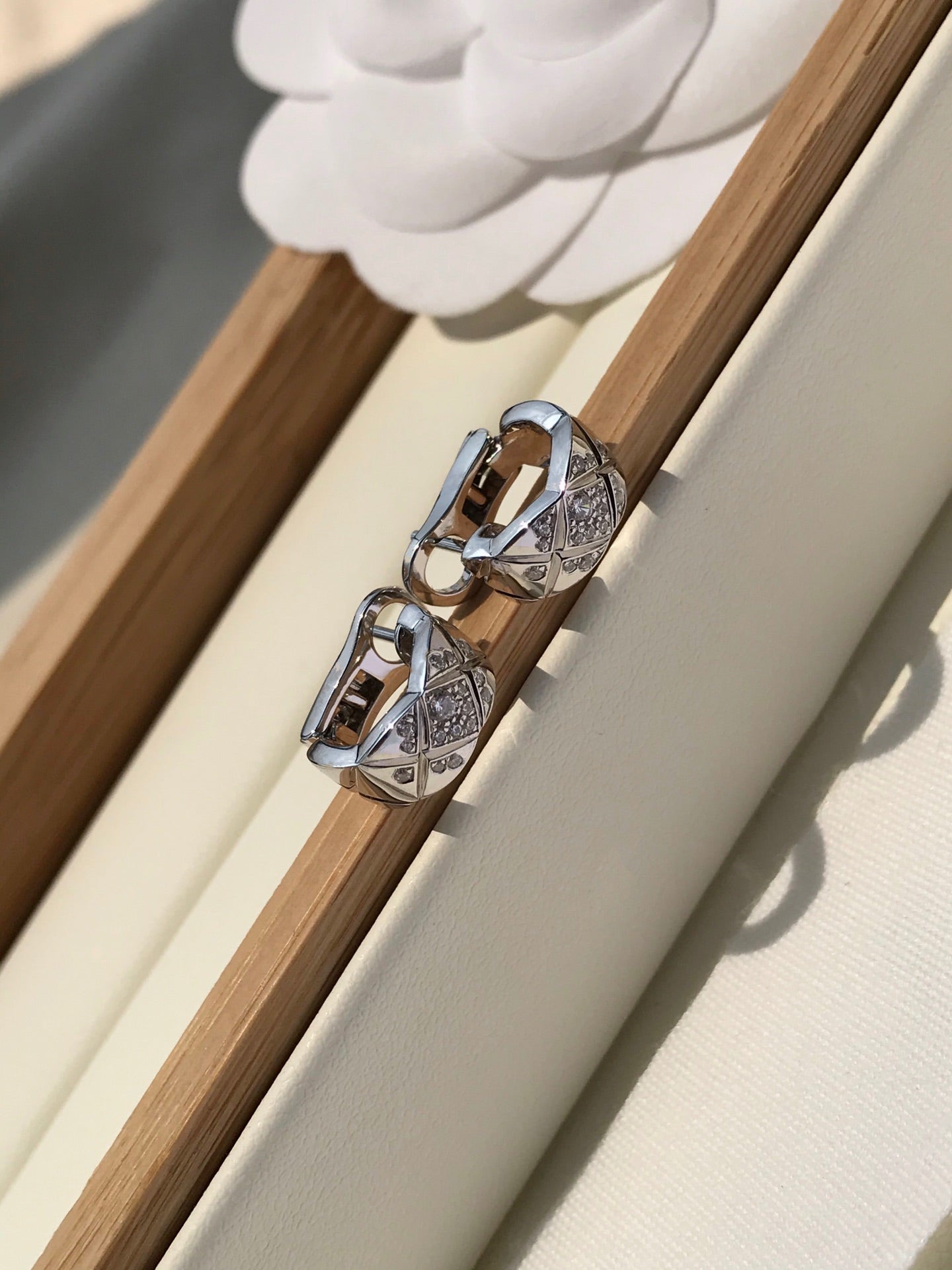 Chanel Crush Cubic Zirconia Silver Earrings