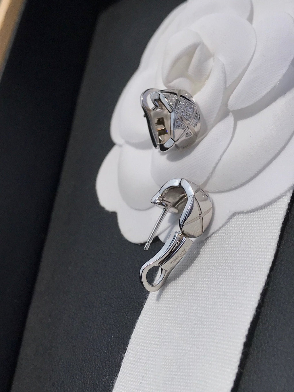 Chanel Crush Cubic Zirconia Silver Earrings