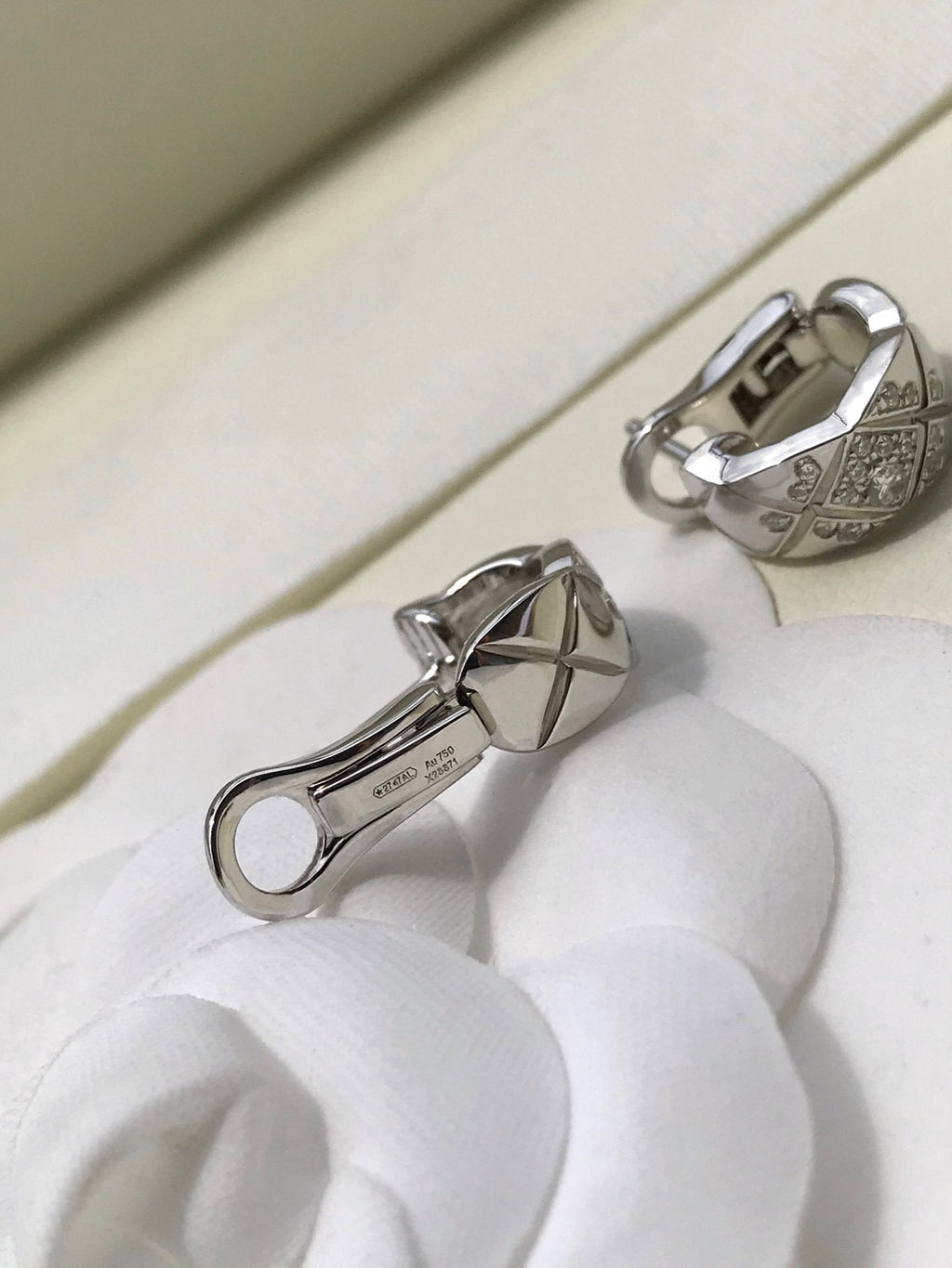 Chanel Crush Cubic Zirconia Silver Earrings