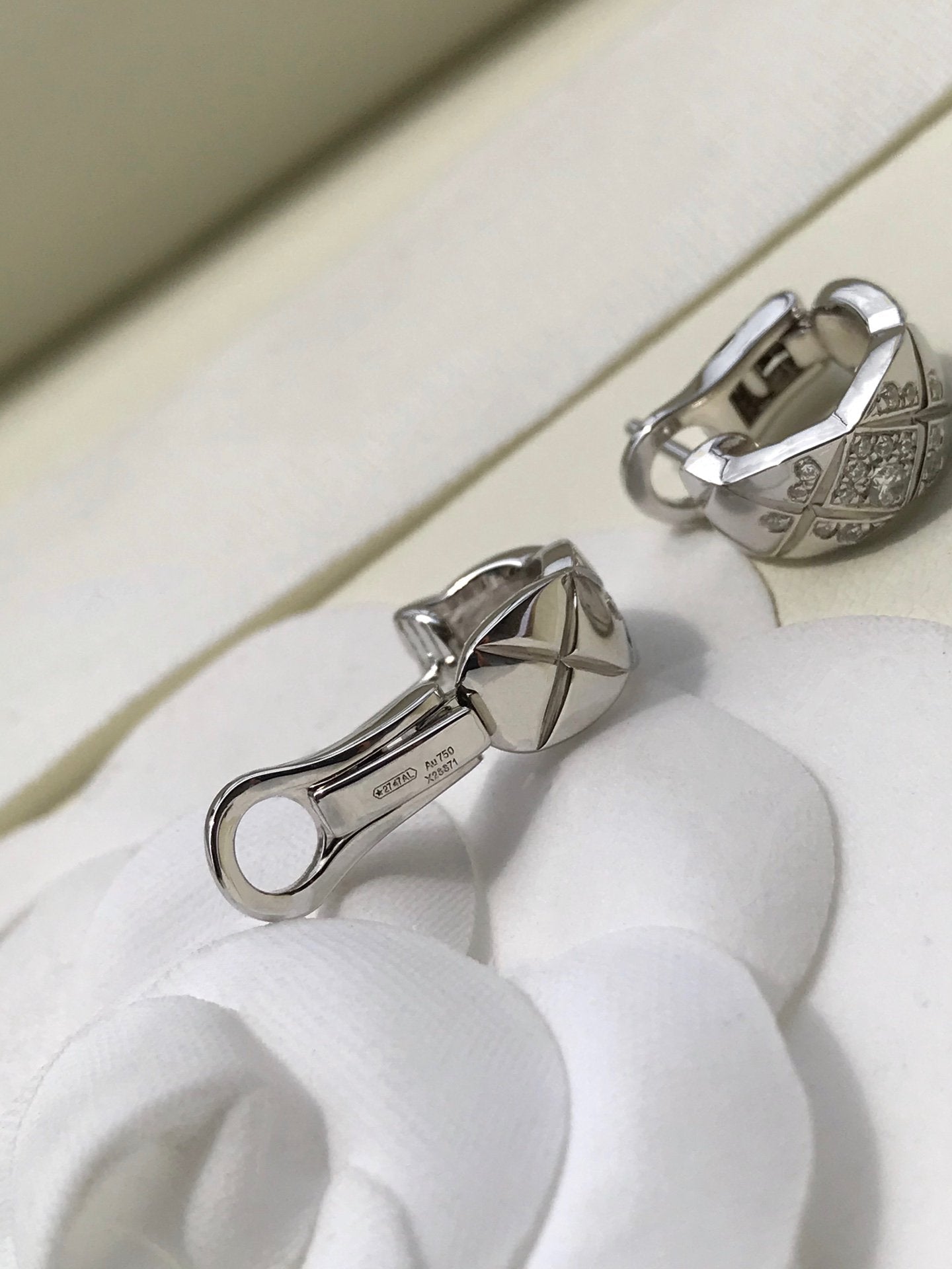 Chanel Crush Cubic Zirconia Silver Earrings