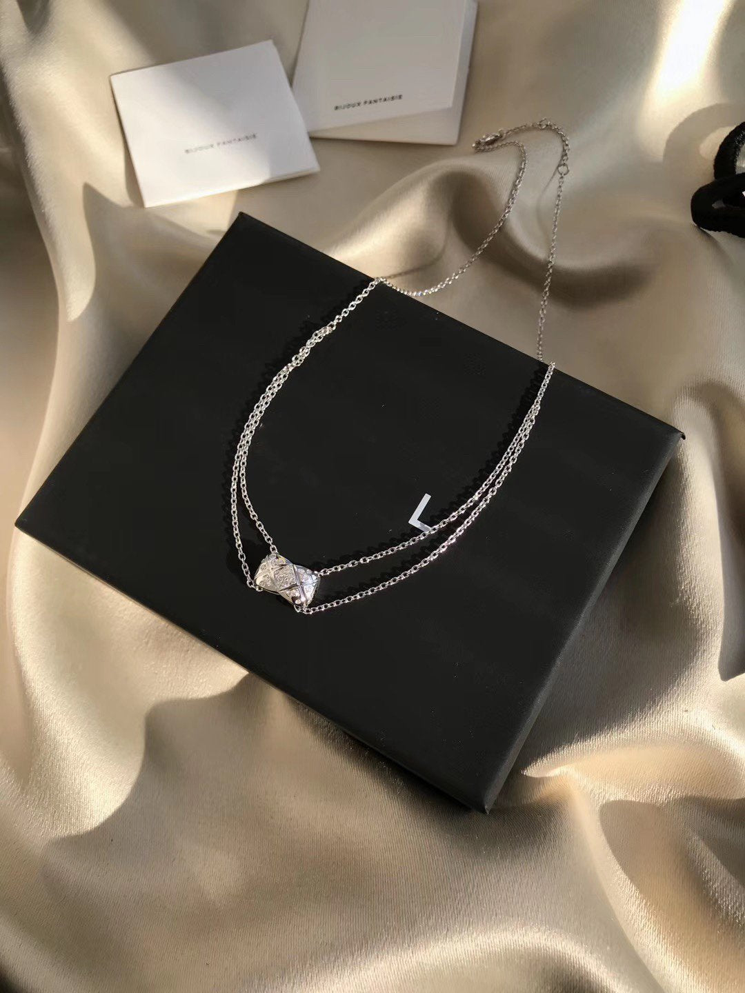 Chanel Crush Silver Cubic Zirconia Necklace