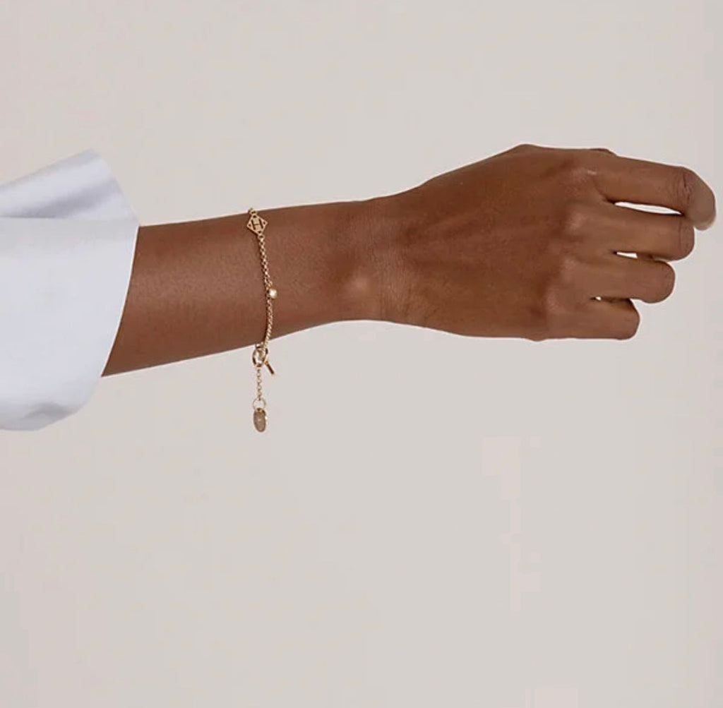 Hermes Echapee Pink Gold Bracelet