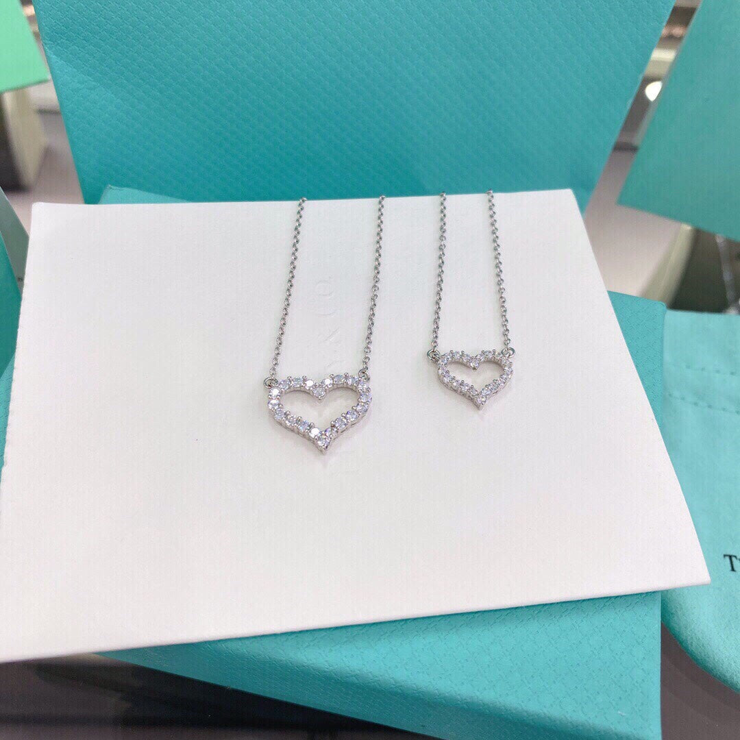 Tiffany Heart-Shaped Cubic Zirconia Necklace