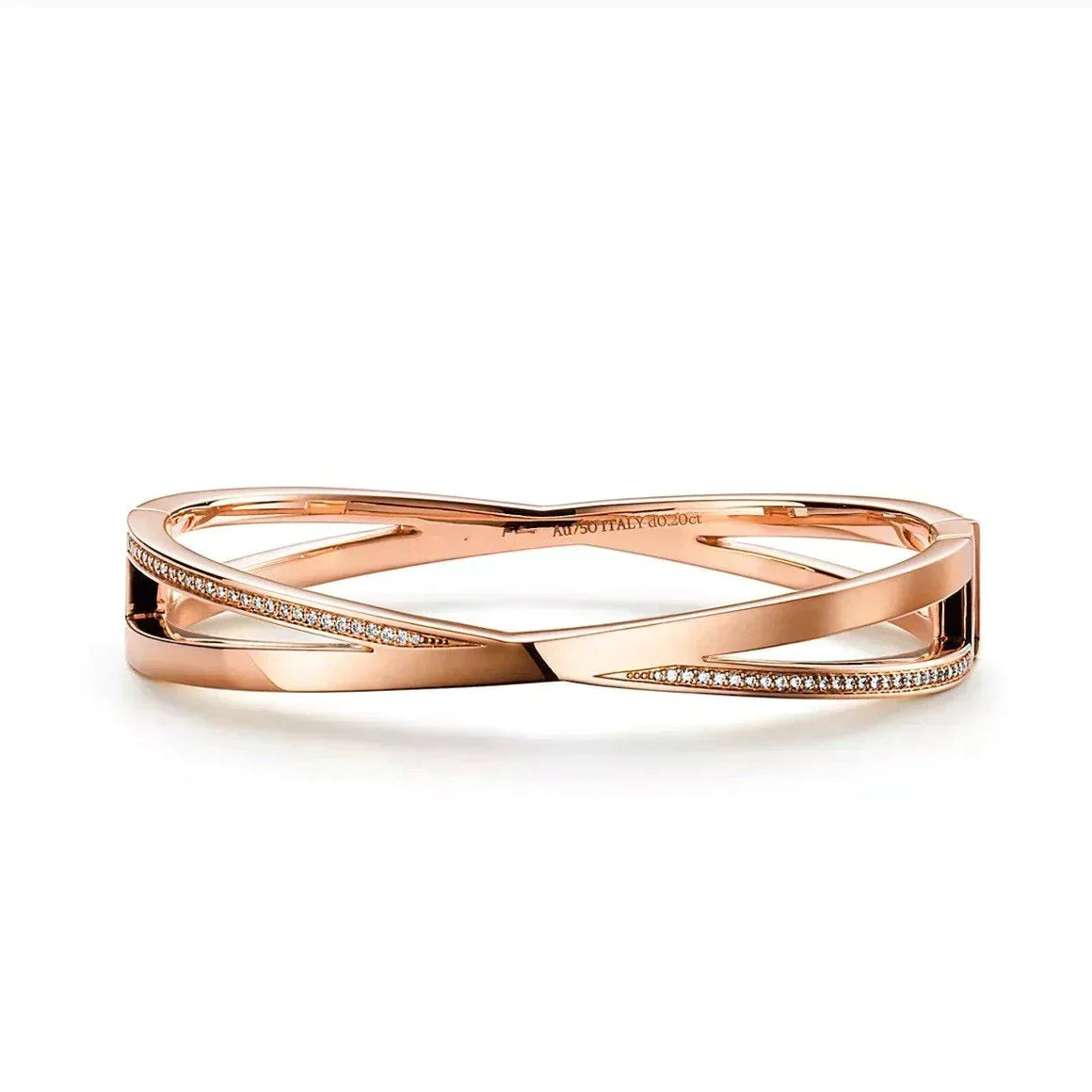 Tiffany Narrow Hinged Banglein with Cubic Zirconia Small