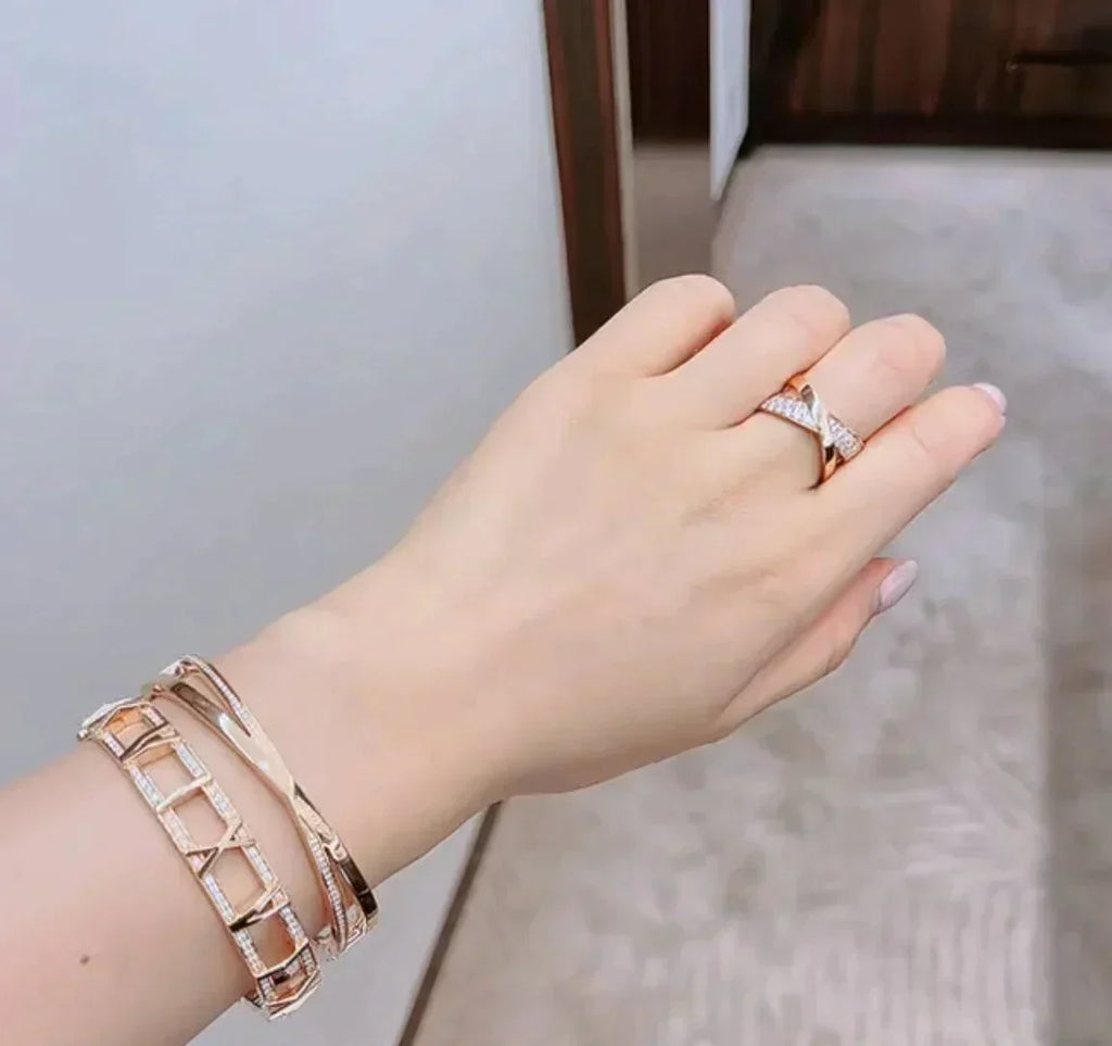 Tiffany Narrow Hinged Banglein with Cubic Zirconia Small