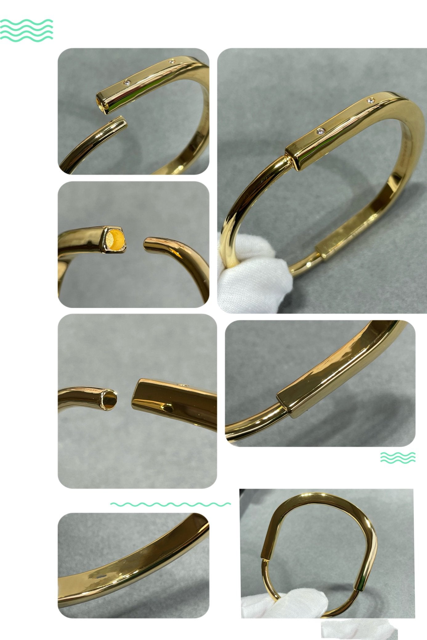 Tiffany Lock Bracelet 8 Cubic Zirconia